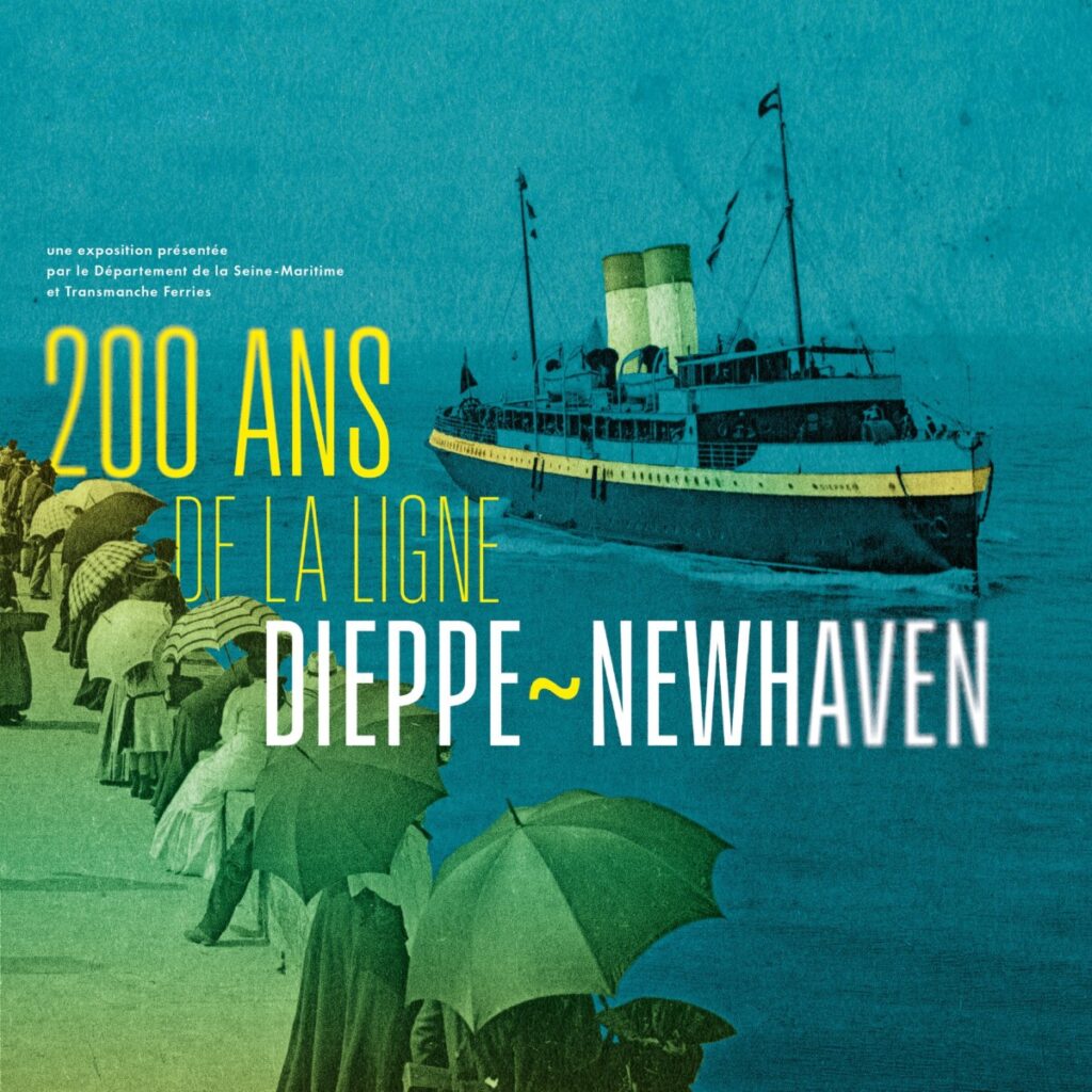 affiche exposition 200 ans de la ligne Dieppe-Newhaven tiers lieu Saint-Nicolas d'Aliermont